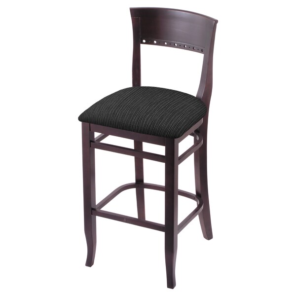 25" Counter Stool, Dark Cherry Finish, Graph Coal Seat